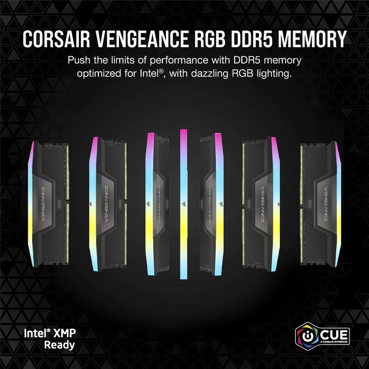 Productafbeelding Corsair D532GB 6000-36 Vengeance RGB bk K2 COR (2 x 16GB, 6000 MHz, DDR5 RAM, DIMM 288 pin)