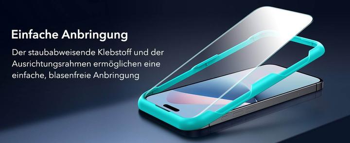 Productafbeelding ESR Beeldschermbescherming van gehard glas (1 Stuk, Apple iPhone 16 Pro Max)
