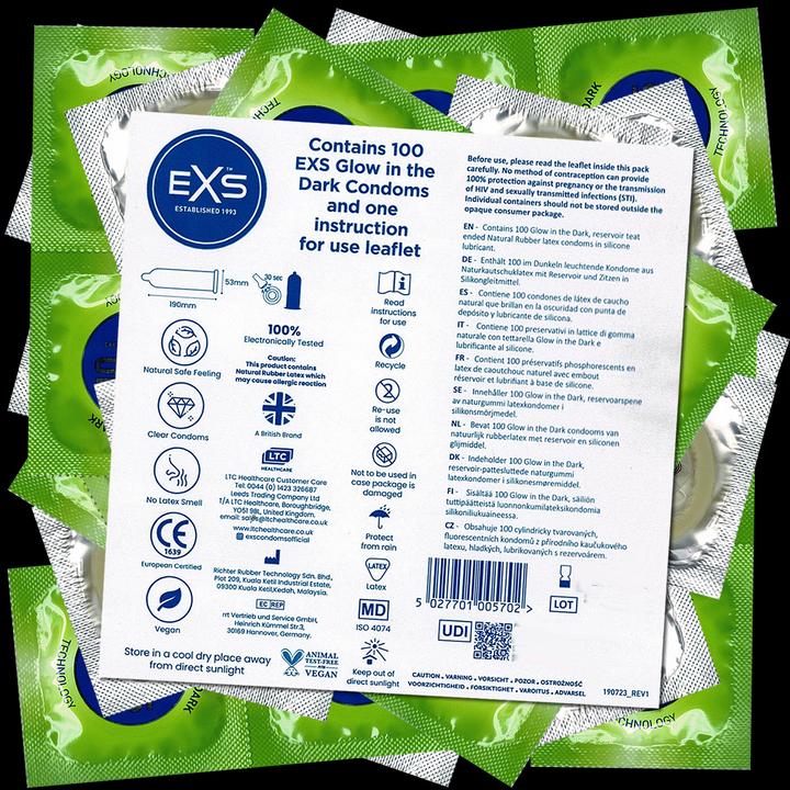 Immagine prodotto EXS Preservativi fosforescenti (100 pz.)