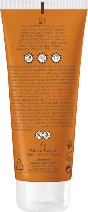 Image du produit Avène Lait Soins solaires ORANGE (Lait solaire, SPF 50+, 100 ml, 138 g)