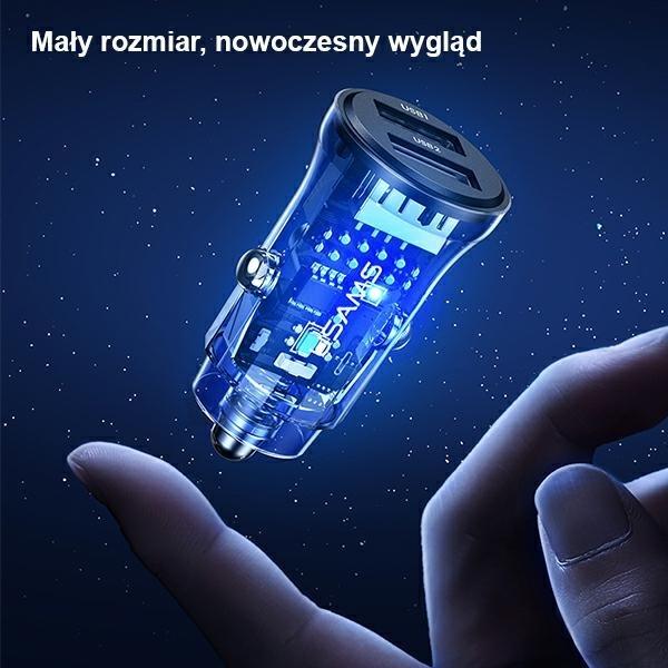 Produktbild Usams lad. sam. C31 3A 2xUSB-A Fast Charge niebieskiblue CC162CC02 US-CC162