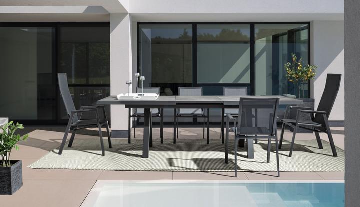 Image du produit Bizzotto Table à rallonge de jardin Krion 205- anthracite (205 cm)