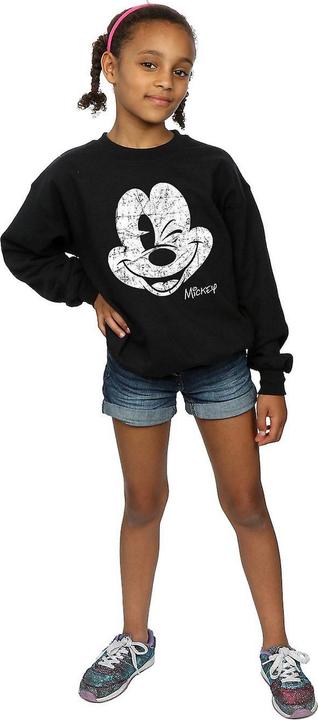 Produktbild Disney Mädchen Mickey Mouse Gesicht Baumwoll Sweatshirt (140, 146)