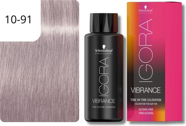 Immagine prodotto Schwarzkopf Professional IGORA VIBRANCE Tone On Tone Coloration (10-91 Tonico morbido Viola Cendré)