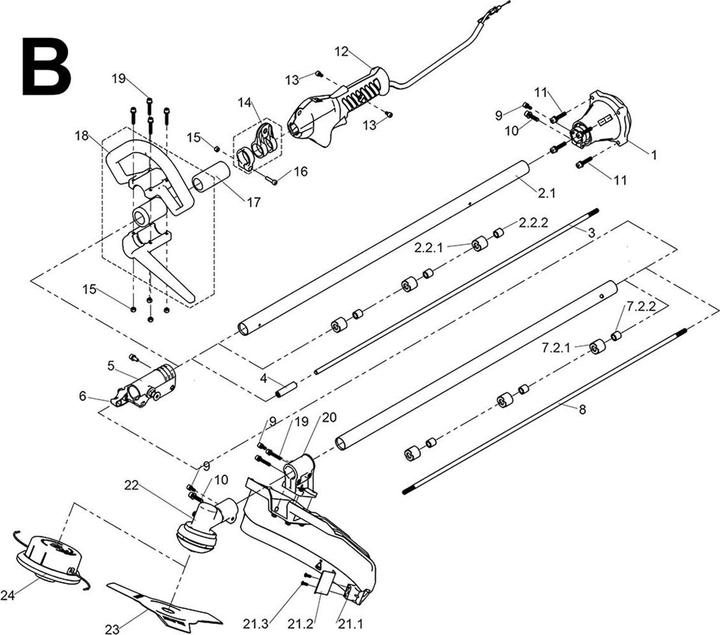 Actual product image Scheppach 4in1 Multi Garden Unit MFH3300-4P 1.22PS (Trim line, Metal cutting blade)
