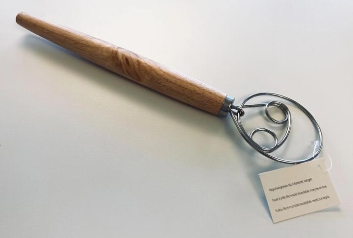 Immagine prodotto Lagotto Frusta danese per impasto 34 cm in acciaio inox, manico in legno