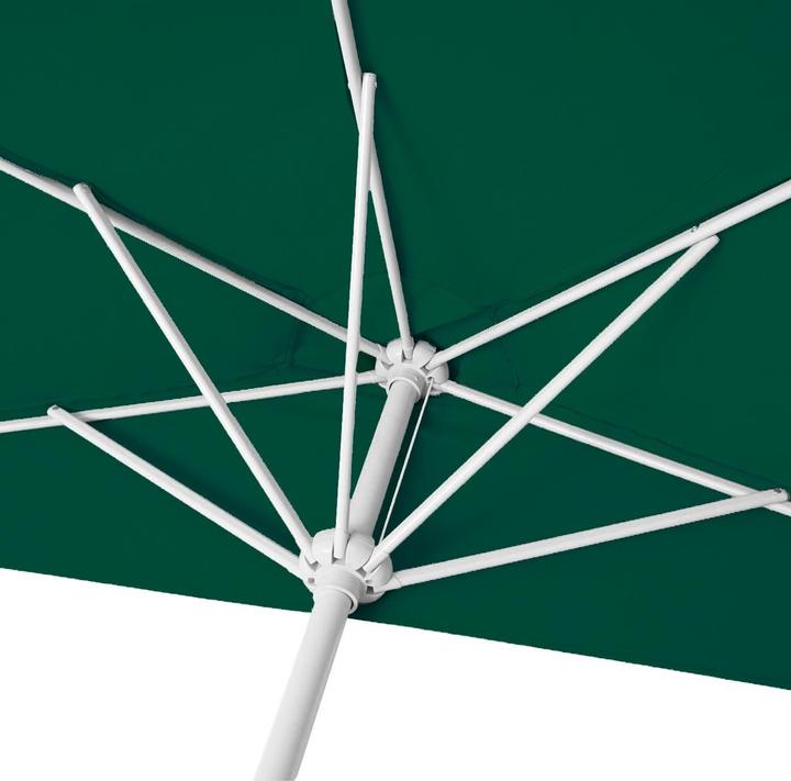 Actual product image Mendler Parasol half-round Parla, UV 50+ polyester/aluminium, 300cm green without stand (2.85 m)
