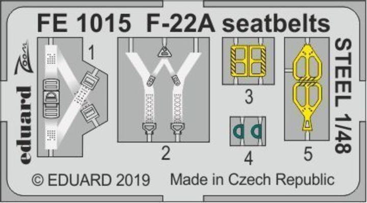 Immagine prodotto Eduard Cinture di sicurezza F-22A in acciaio per Hasegawa