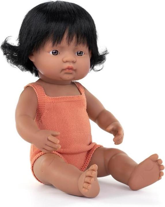Miniland Puppe Lateinam. Mädchen 38cm Body Lachs Colourful