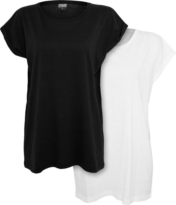 Actual product image Urban Classics Ladies Extended Shoulder Tee 2-Pack (XXL)