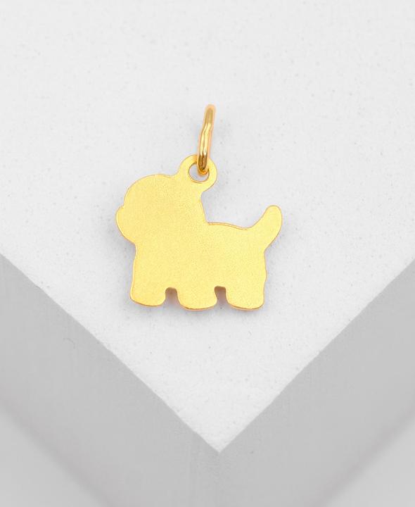 Immagine prodotto Muau Ciondolo cane oro giallo 750, 15x12 mm (Oro giallo 750/18 carati)