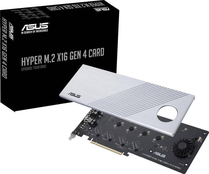 Actual product image ASUS Hyper M.2 x16 Gen 4 card