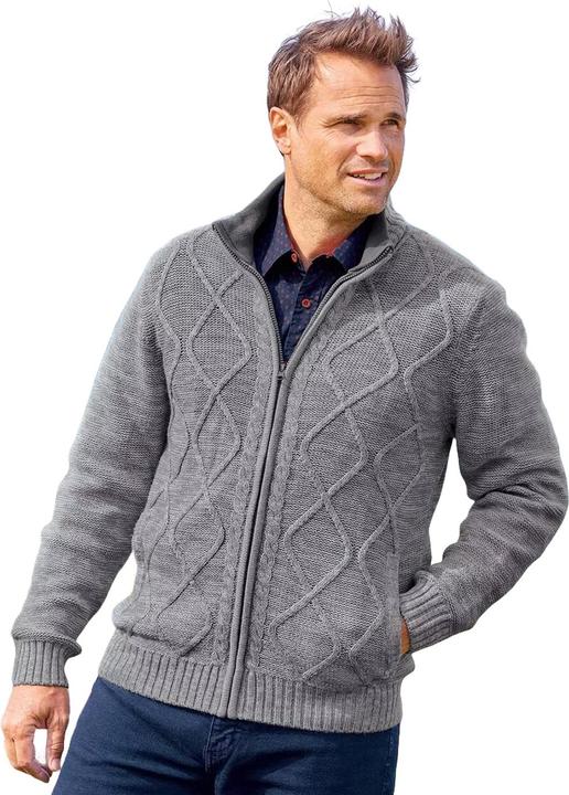 Actual product image Atlas For Men Mens Cable Knit Full Zip Jacket (XXL)