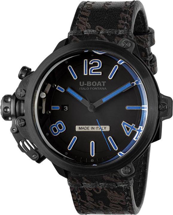 Actual product image U-Boat 8806 Capsule 50 mm PVD BK BL automatic men's watch 10ATM (Sports watch)