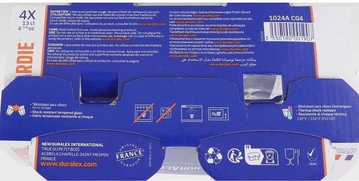Immagine prodotto Duralex Set di bicchieri 1024AC04 130 ml (4 pezzi) (0.13 l, 4 x)