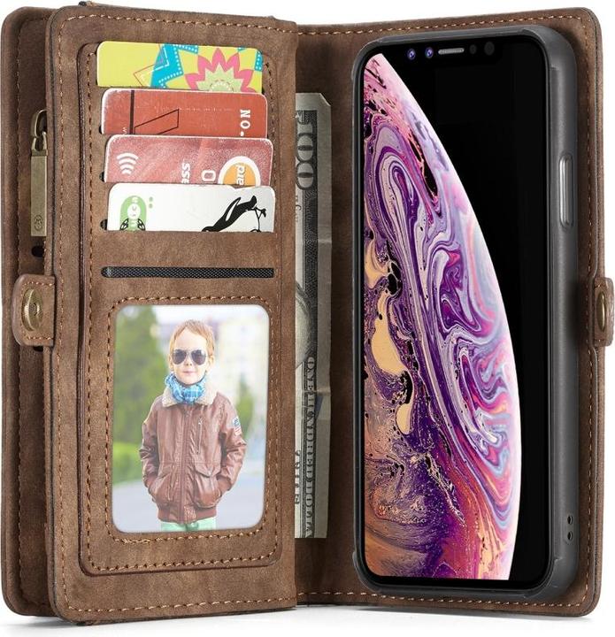 Productafbeelding Caseme Apple iPhone XR Echt Leren Portemonnee Kaart Hoesje (Apple iPhone XR)