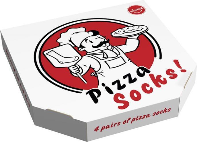 Image du produit Winkee Chaussettes Pizza 41 - 45 (paquet de 4, 41 - 45)