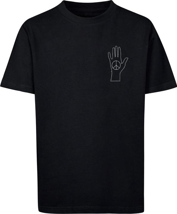 Produktbild Merchcode Peace - Scribble Hand Black Kids Basic Tee - 174559 (146)