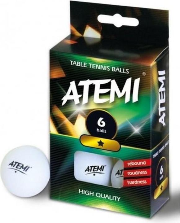 Atemi Tischtennis-Ping-Pong-Bälle Stück (6 Stk.)