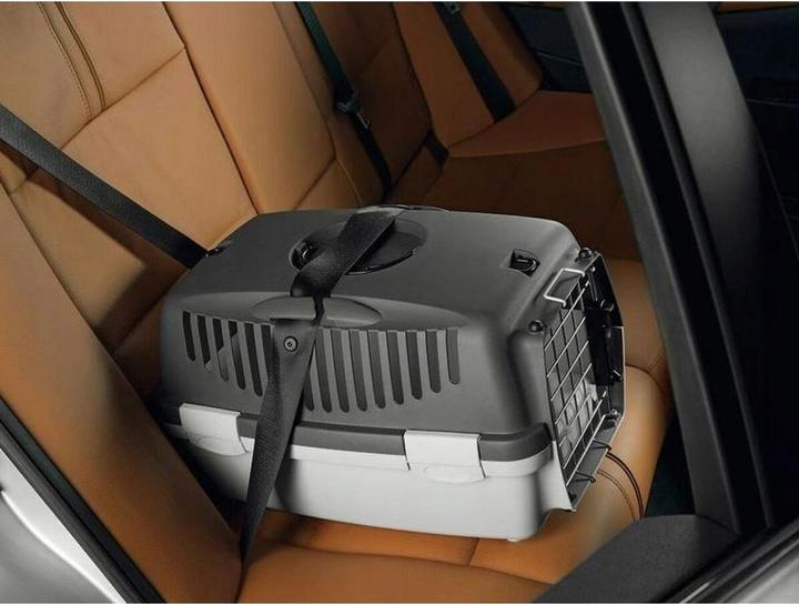 Produktbild Kerbl GULLIVER 2 DELUX transport box with bowl, metal grille with lock black / gray (Katze, Hund, Waschbar)