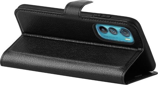 Actual product image MU Classic Litchi Leather Bookcover Series (Motorola Edge 30)