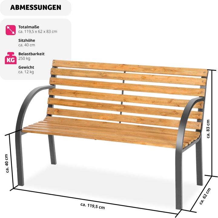 Image du produit tectake Banc de Jardin