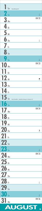 Energy Label Supermemo Kalender 2026 (17 x 85 cm, Hardcover, German)