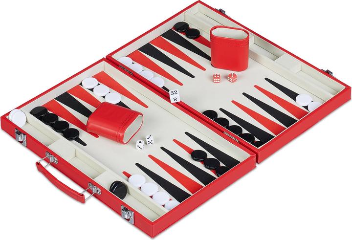 Relaxdays Backgammon-Koffer