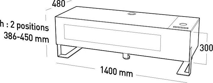 Actual product image Erard Naga (140 x 30 x 48 cm)