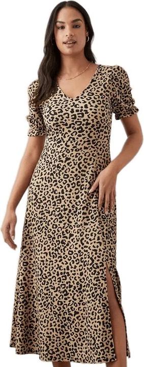 Dorothy Perkins Womens/Ladies Leopard Print Short-Sleeved Midi Dress