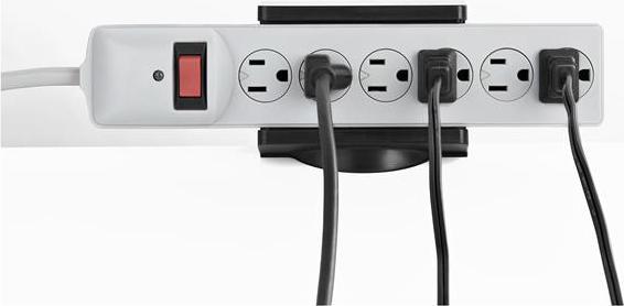 Actual product image StarTech PWRSTRPCLMP Power strip (for table mount, clampable, adjustable, table cl