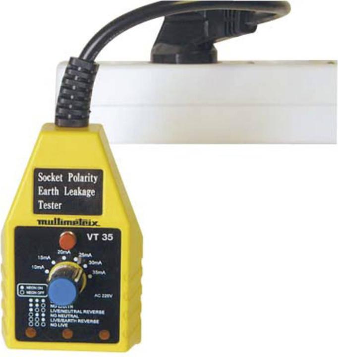 Image du produit Multimetrix VT 35 Testeur rapide de fuite à la terre CAT II 250 V LED (CAT II 250V)