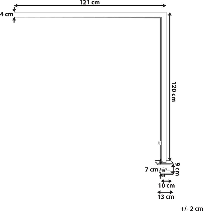 Immagine prodotto Beliani Lampada da scrivania LED in metallo bianco fissabile VOLANS (11200 lm)