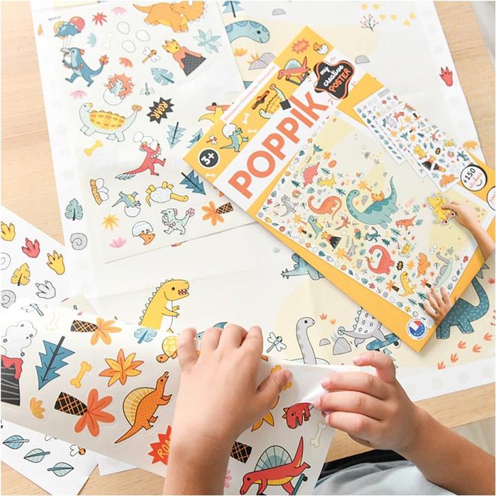 Actual product image Poppik Sticker Creative Poster Dinosaur