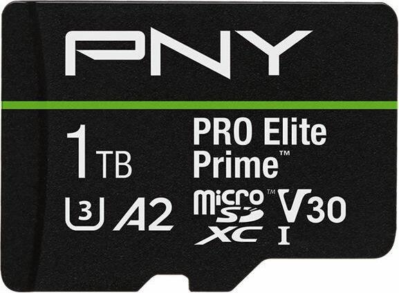 PNY microSD Pro Elite Prime 1TB (1000 GB, microSD, U3, UHS-I)