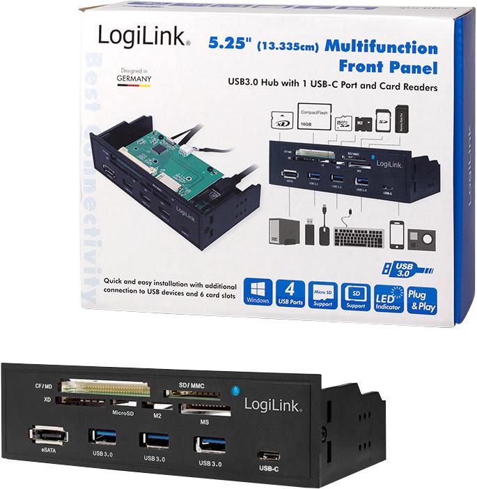 Actual product image LogiLink Multifunktions-Panel (SATA)