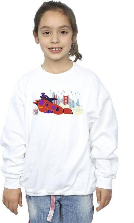 Actual product image Disney Girls Big Hero 6 Baymax Hiro Bridge Sweatshirt (104)