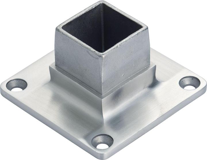 Actual product image Croso Flange for square tube 40 x 40 mm, stainless steel V4A, surface-mounted (1 pcs.)
