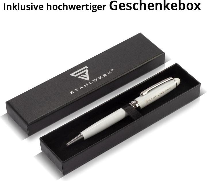 Produktbild Stahlwerk Kugelschreiber mit Gravur Premium-Kugelschreiber mit Halte-Clip (Blau)