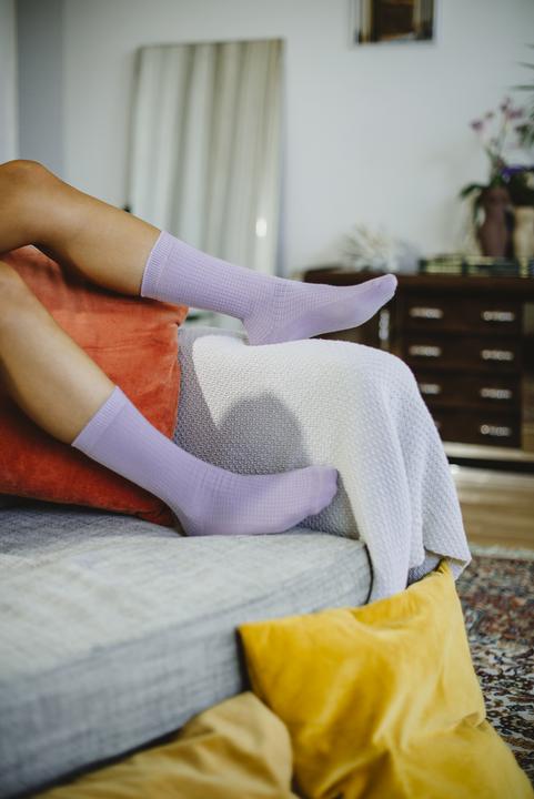 Actual product image Doiy Yoga Mat Socks Purple (Single pack, One size)