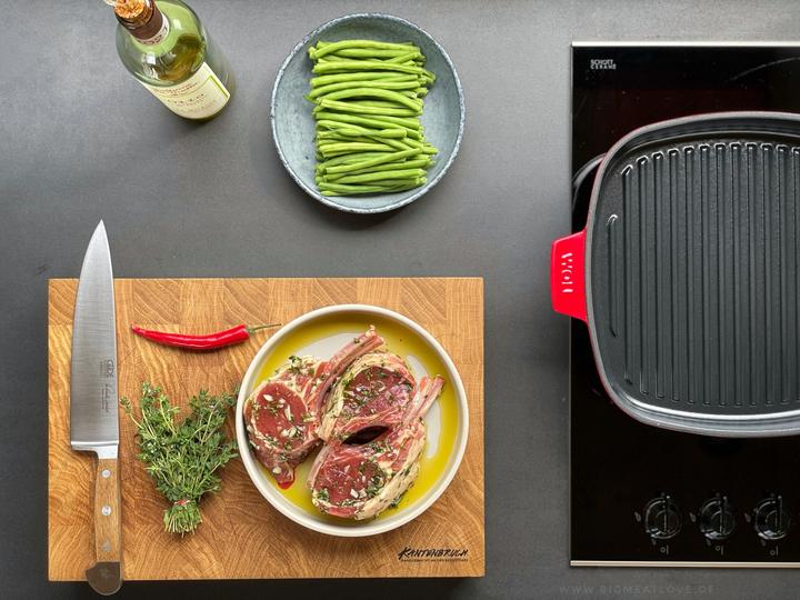 Produktbild Woll Grillpfanne Iron mit Steakpresse Chili (28 cm, Grillpfanne, Gusseisen)