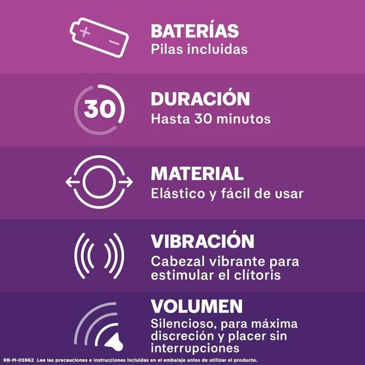 Actual product image Durex Vibrating Penis Ring Intense Diablillo