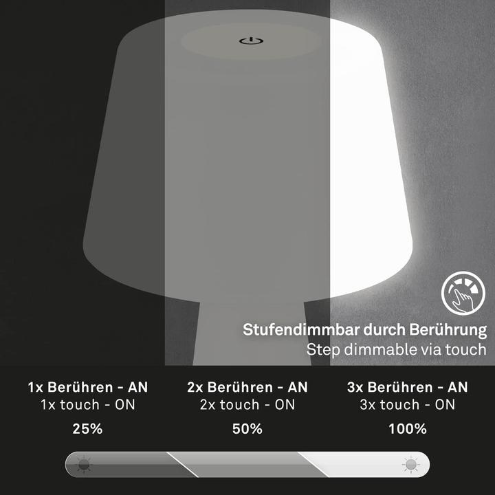 Produktbild Briloner Akku LED Tischleuchte, weiss, 1xLED-Modul/3,5W (400 lm)