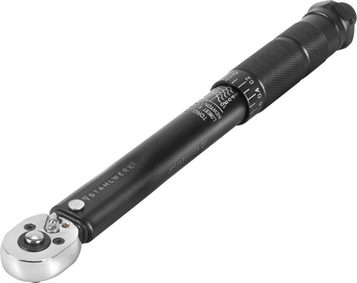 Produktbild Stahlwerk Drehmomentschlüssel TW-10 ST 1-10 Nm 1/4“ Zoll mit Mikrometerskala (1/4", 1 Nm, 10 Nm)
