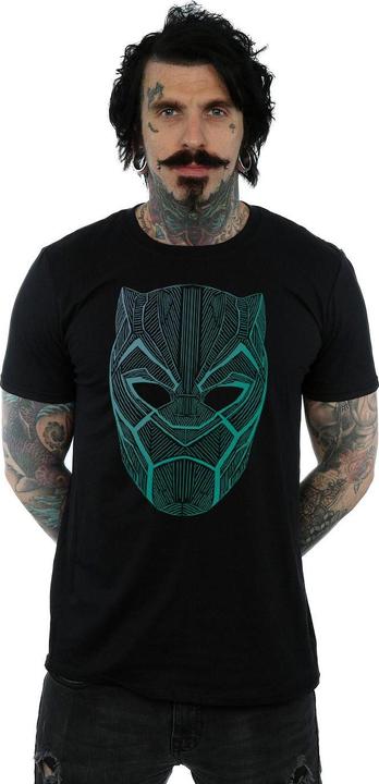 Actual product image Mens Black Panther Tribal Mask T-Shirt (XXL)