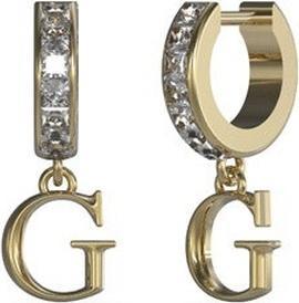 Guess Stylish gold-plated Huggie Me crystal earrings JUBE03148JWYGT/U