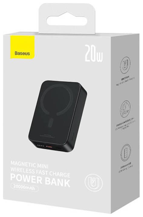 Productafbeelding Baseus Powerbank Magnetic Mini 20000mAh 20W (zwart) (20000 mAh, 20 W, 74 Wh)