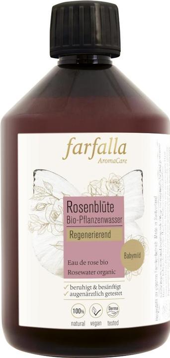Farfalla Bio-Pflanzenwasser - Rosenblüte, Bio-Pflanzenwasser (Puder, 500 ml)