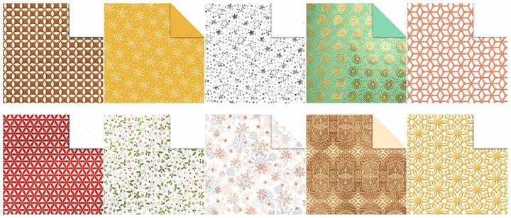 Valori nutrizionali e ingredienti Ursus Fogli pieghevoli X-Mas 15 x 15 cm, 110 g/m², 30 fogli, multicolore (110 g/m², 30 x)