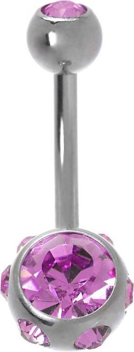 Actual product image Bijouteria Bellypiercing (Surgical steel 316L, Crystal)